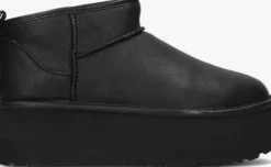 zwarte ugg vachtlaarzen w classic ultra mini platform