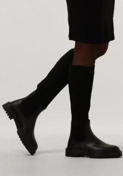 zwarte unisa hoge laarzen falerce