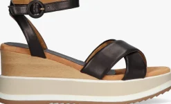 zwarte unisa sandalen met hak kadio