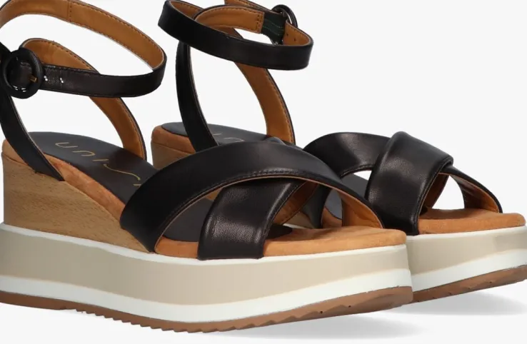 zwarte unisa sandalen met hak kadio