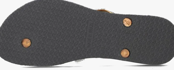 zwarte uzurii teenslippers heart bronze