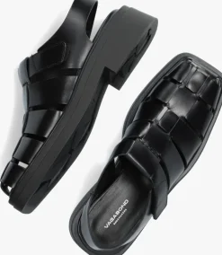 zwarte vagabond shoemakers platte sandalen eyra 301