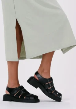 zwarte vagabond shoemakers platte sandalen eyra 301