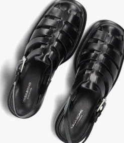 zwarte vagabond shoemakers platte sandalen ellis