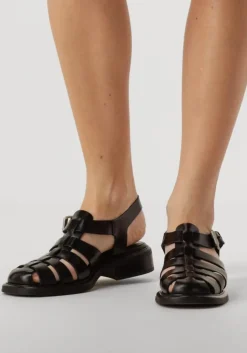 zwarte vagabond shoemakers platte sandalen ellis