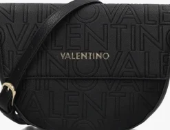 zwarte valentino bags schoudertas pansy flap bag