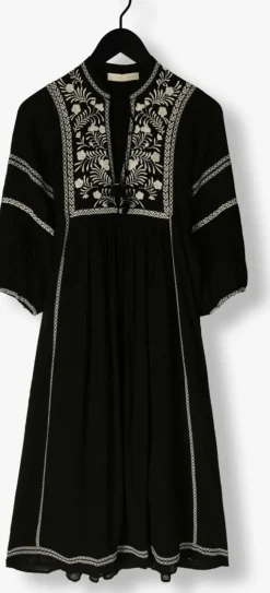 zwarte vanessa bruno midi jurk veronica