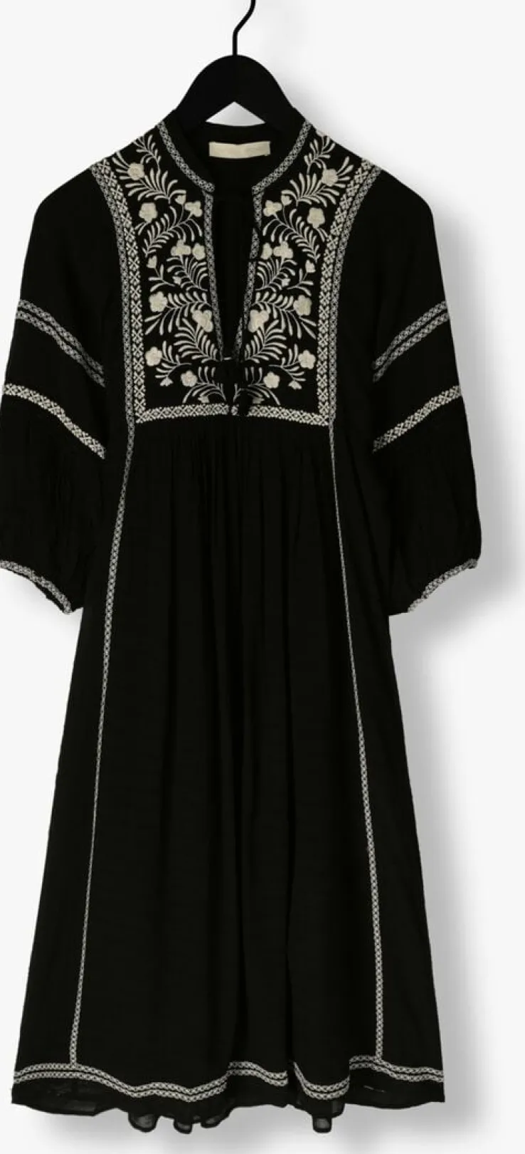 zwarte vanessa bruno midi jurk veronica