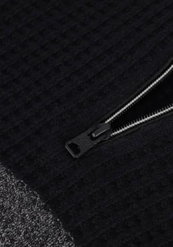 zwarte vanguard trui half zip collar cotton grindle