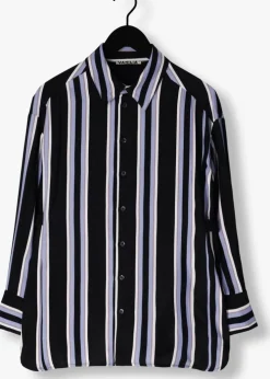 zwarte vanilia blouses blouse striped fit adjustable