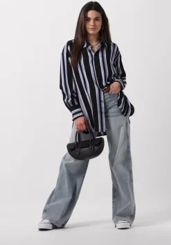 zwarte vanilia blouses blouse striped fit adjustable