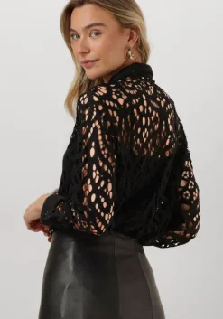 zwarte vanilia blouses lace tunic blouse