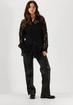 zwarte vanilia blouses lace tunic blouse