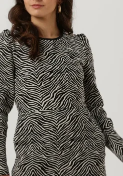 zwarte vanilia mini jurk zebra gold mini