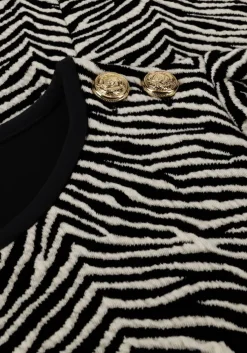 zwarte vanilia mini jurk zebra gold mini