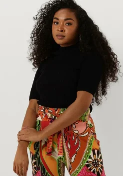 zwarte vanilia trui top rib stitch