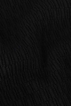 zwarte vanilia trui top rib stitch