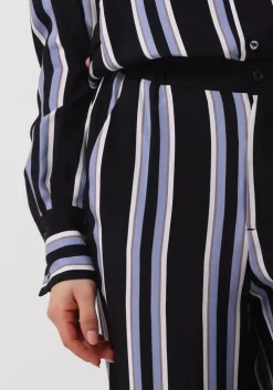 zwarte vanilia wijde broek striped wide leg