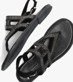 zwarte verton platte sandalen s-10262