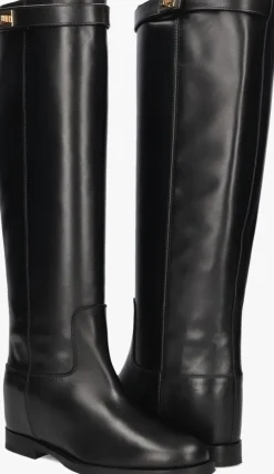 zwarte via roma 15 hoge laarzen santa monica 3807