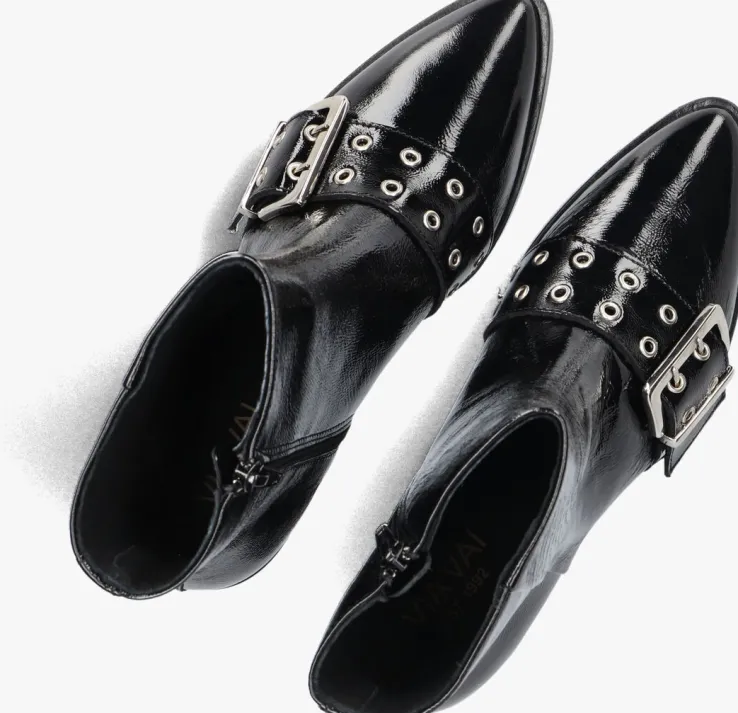 zwarte via vai enkellaarsjes rose camden