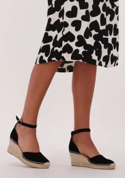 zwarte via vai espadrilles flora braid