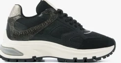 zwarte via vai lage sneakers liz curtis