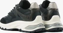 zwarte via vai lage sneakers liz curtis