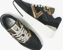 zwarte via vai lage sneakers vic kyro
