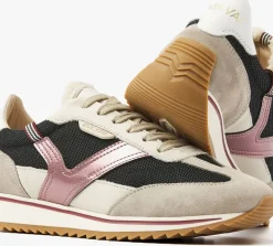 zwarte via vai lage sneakers mikki natalia