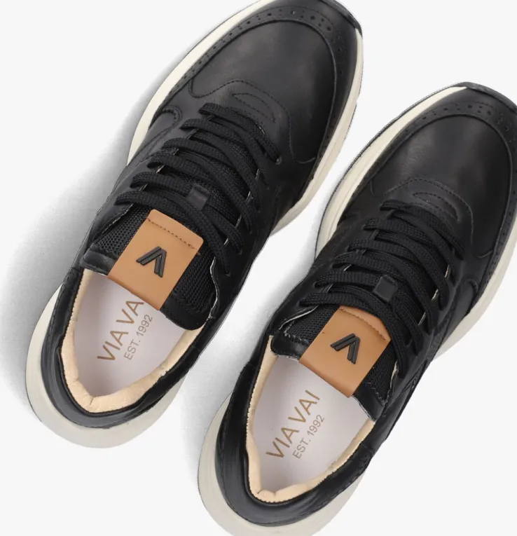 zwarte via vai lage sneakers pepper britt