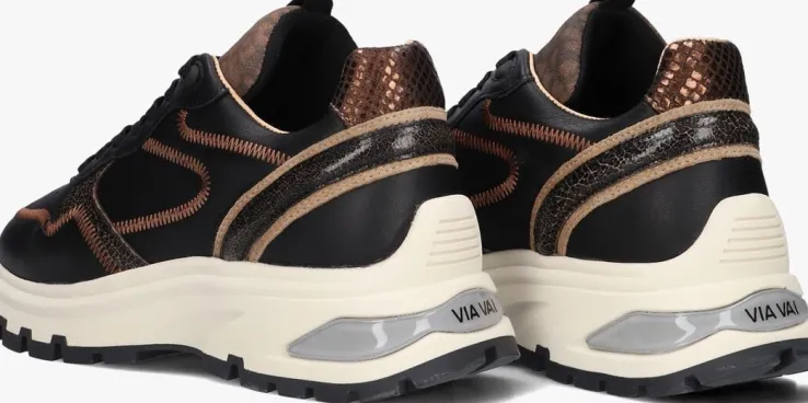 zwarte via vai lage sneakers liz dulce