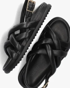 zwarte via vai platte sandalen candy kriss