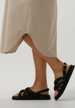 zwarte via vai platte sandalen candy kriss