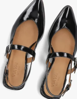 zwarte via vai slingbacks jazz valerie