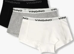 zwarte vingino ondergoed girls boxer (3-pack)