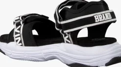 zwarte vingino platte sandalen veras