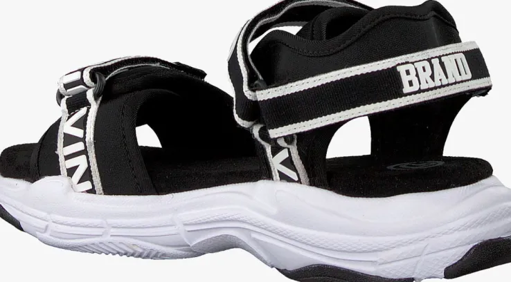 zwarte vingino platte sandalen veras