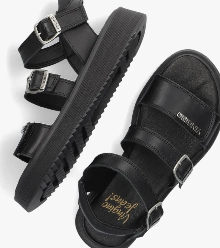 zwarte vingino sandalen ana