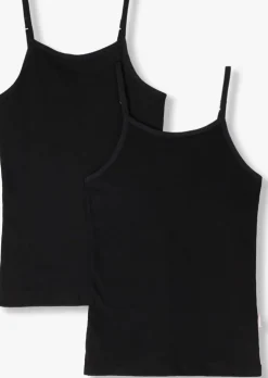 zwarte vingino singlets girls singlet (2-pack)