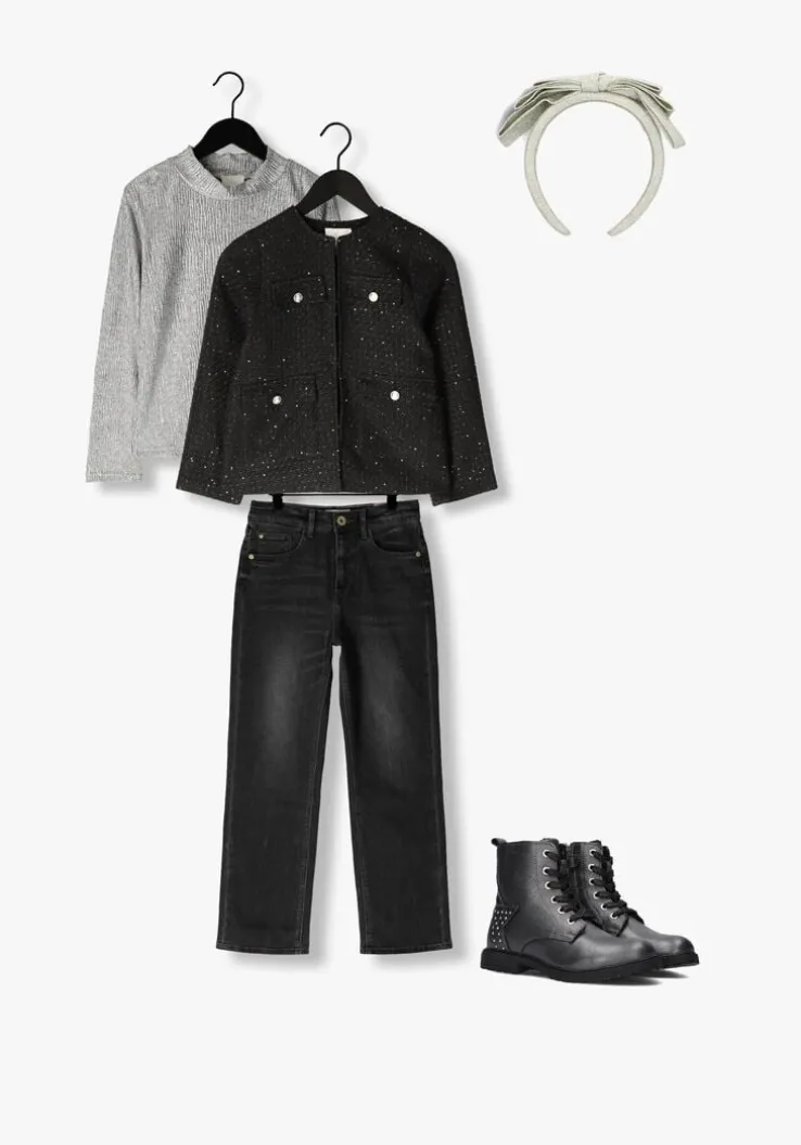 zwarte vingino straight leg jeans catie