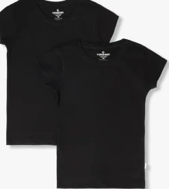 zwarte vingino t-shirt girls t-shirt (2-pack)