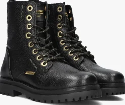 zwarte vingino veterboots shirley