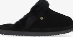 zwarte warmbat pantoffels lismore