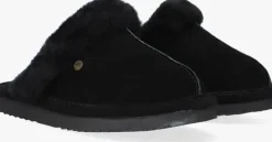 zwarte warmbat pantoffels lismore