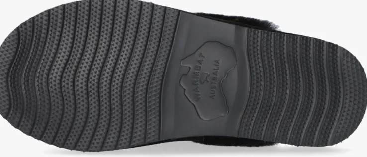 zwarte warmbat pantoffels lismore