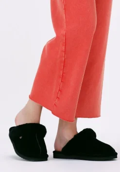 zwarte warmbat pantoffels lismore