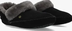 zwarte warmbat pantoffels barrine