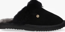 zwarte warmbat pantoffels flurry kids