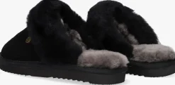 zwarte warmbat pantoffels flurry kids